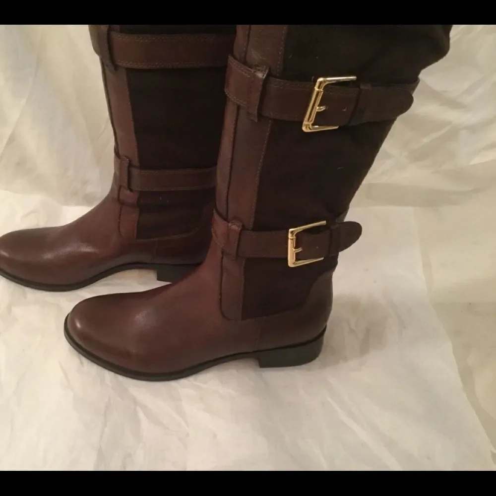New Cole Haan Avalon Triple Buckle Suede Leather